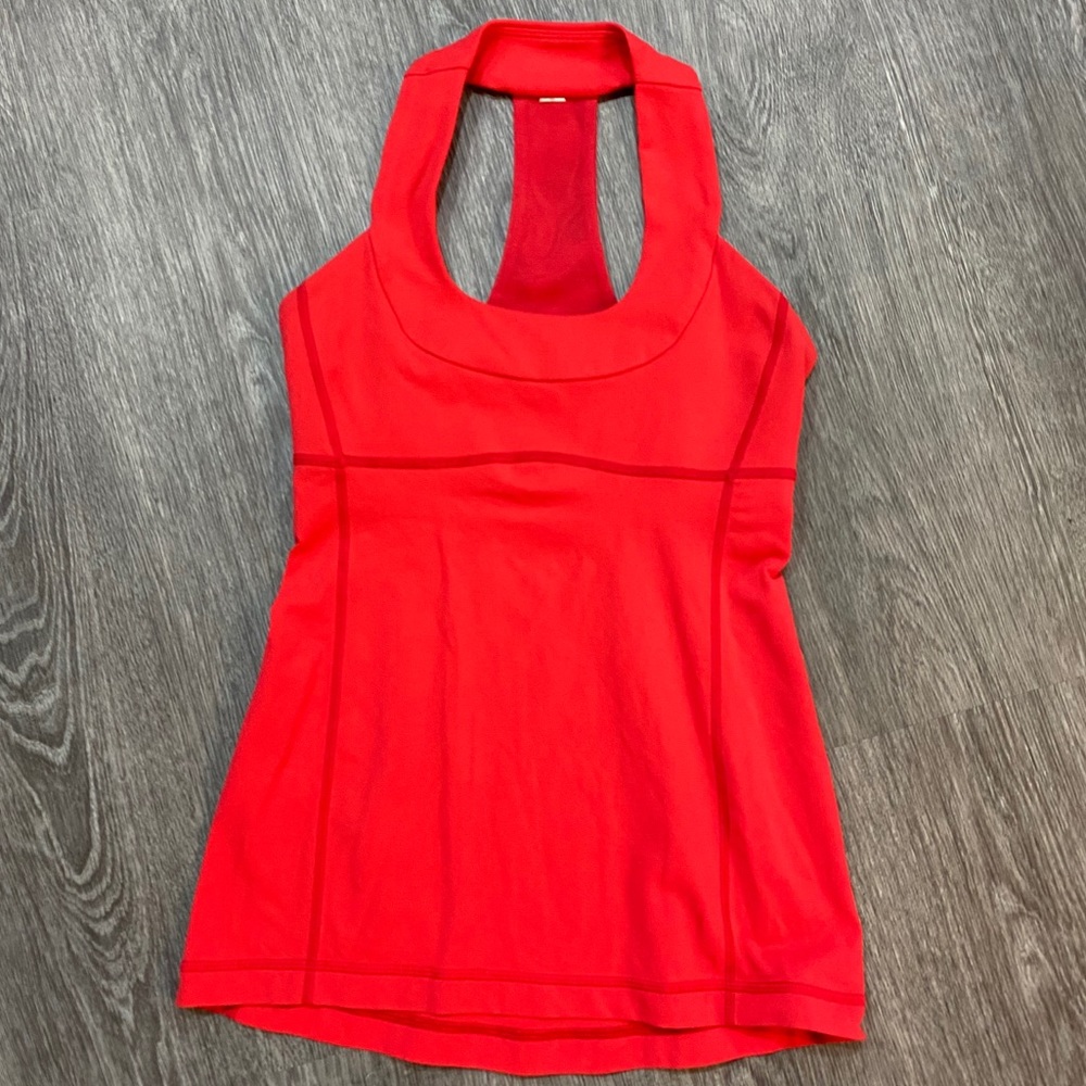 Lululemon Athletica scoop neck orange top active